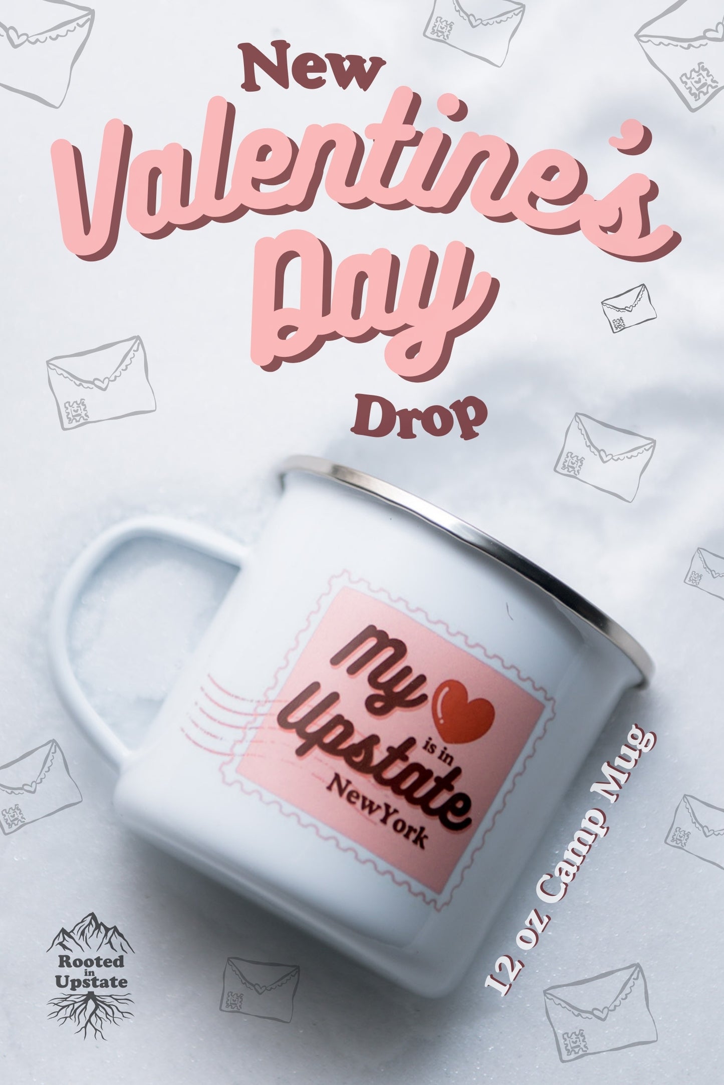 My Heart is in Upstate NY - 12 oz Camp Mug