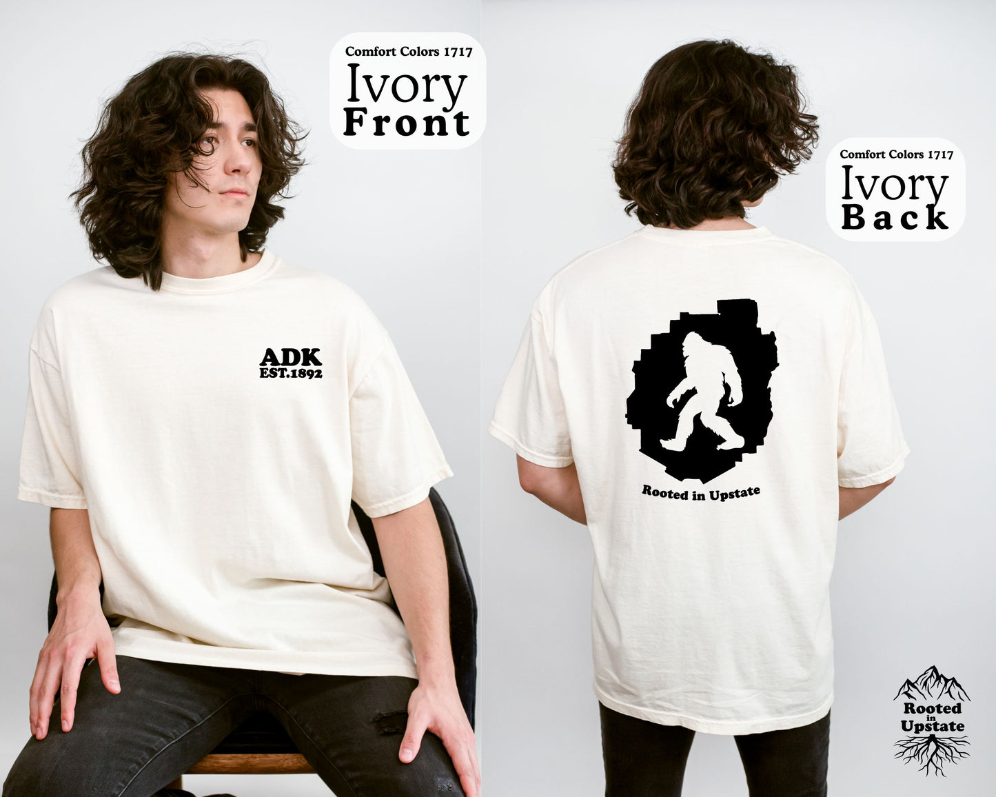 ADK & Bigfoot T-Shirt - Comfort Colors 1717