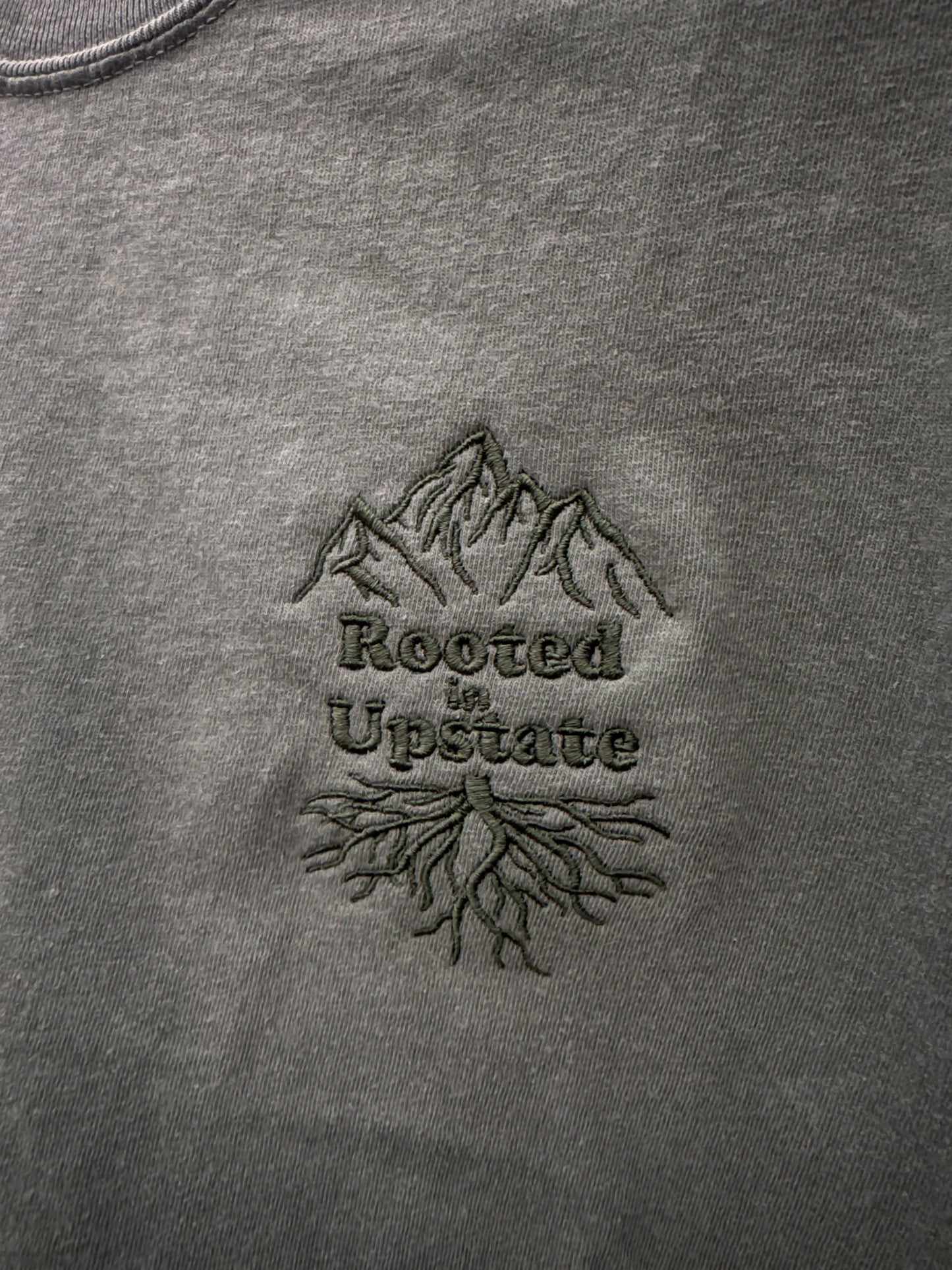 Rooted in Upstate Chest Logo Embroidered Tee - Comfort Colors