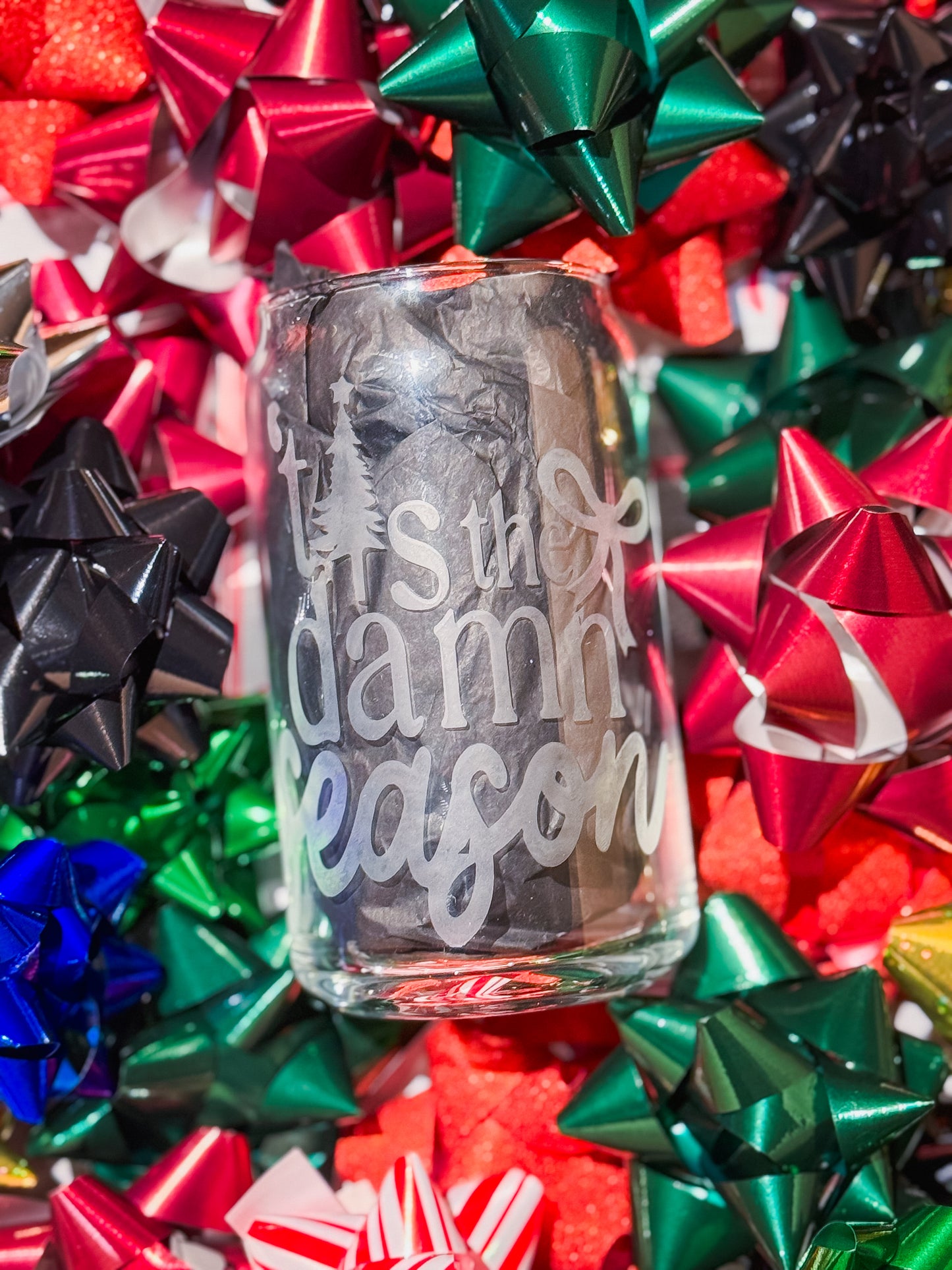 'Tis the Damn Season - 16 oz Soda Can Glass