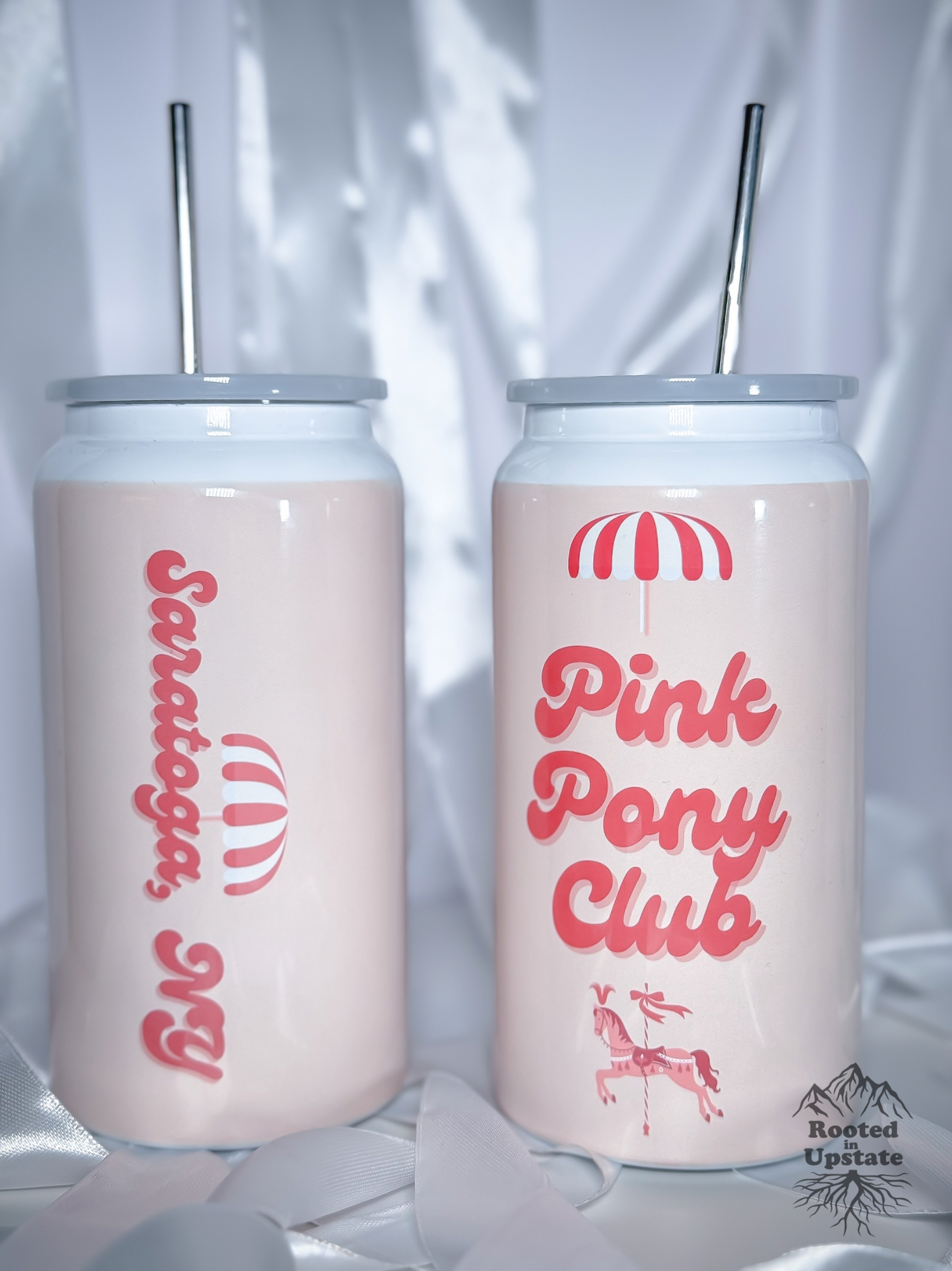 Saratoga Pink Pony Club - 16 oz Stainless Steel Tumbler