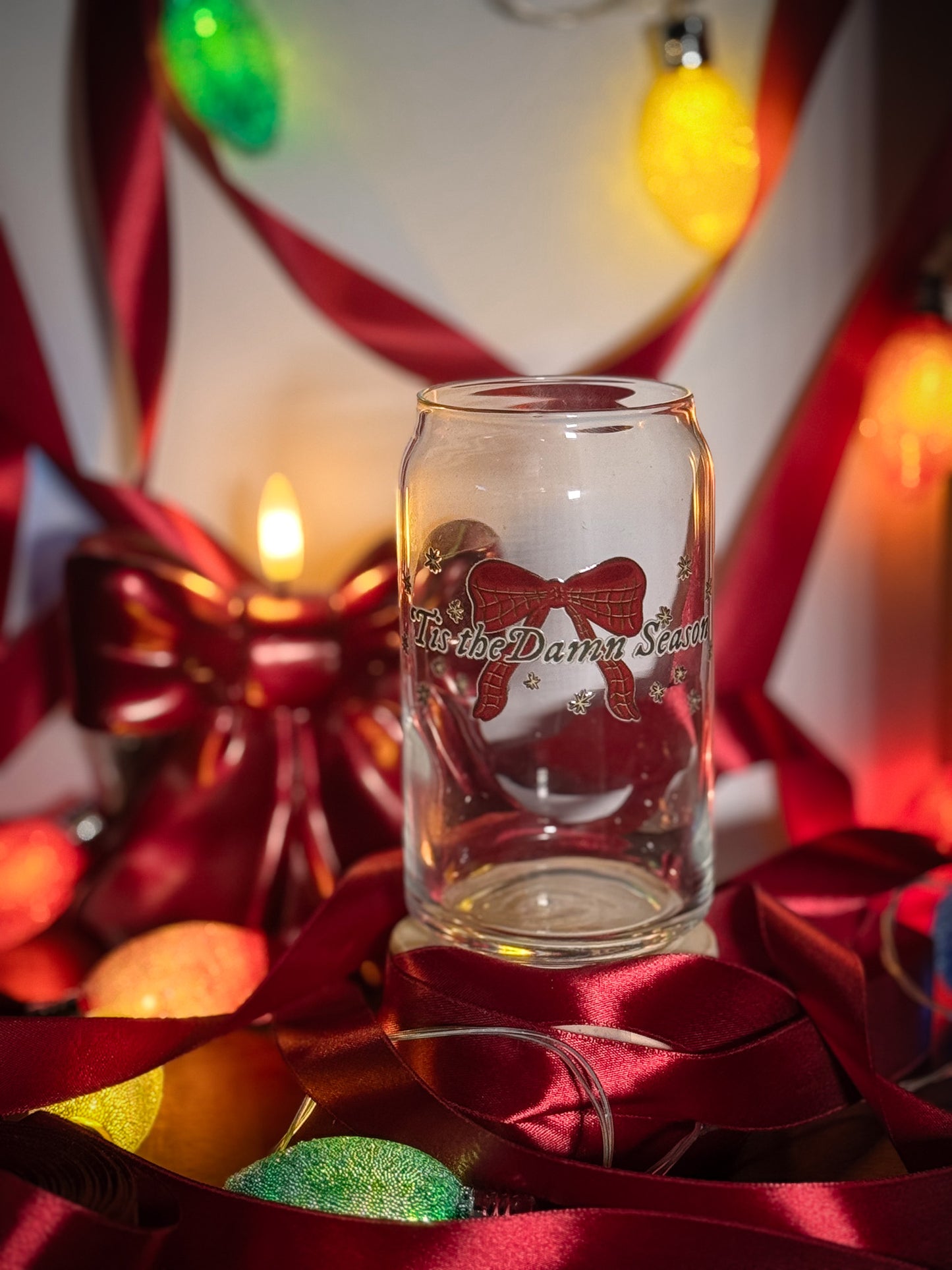 'Tis the Damn Season - 16 oz Glass