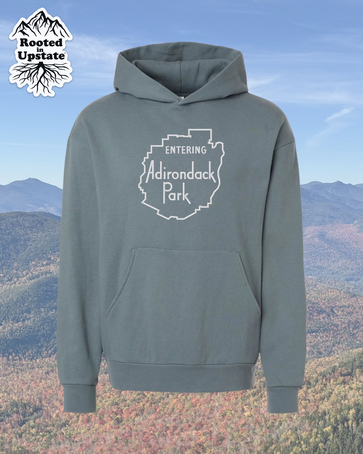 Adirondack Park Embroidered Sweatshirt - Slate Blue