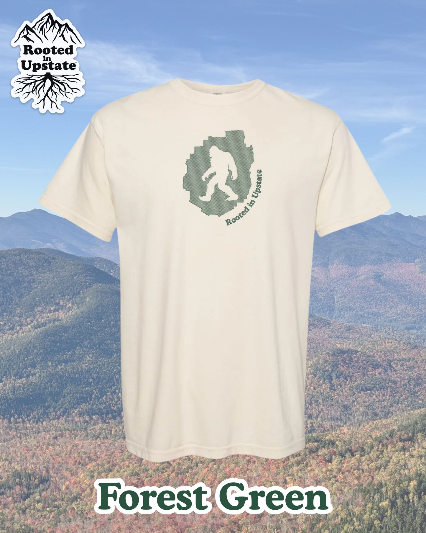 Big Foot & ADK Embroidered Tee - Ivory
