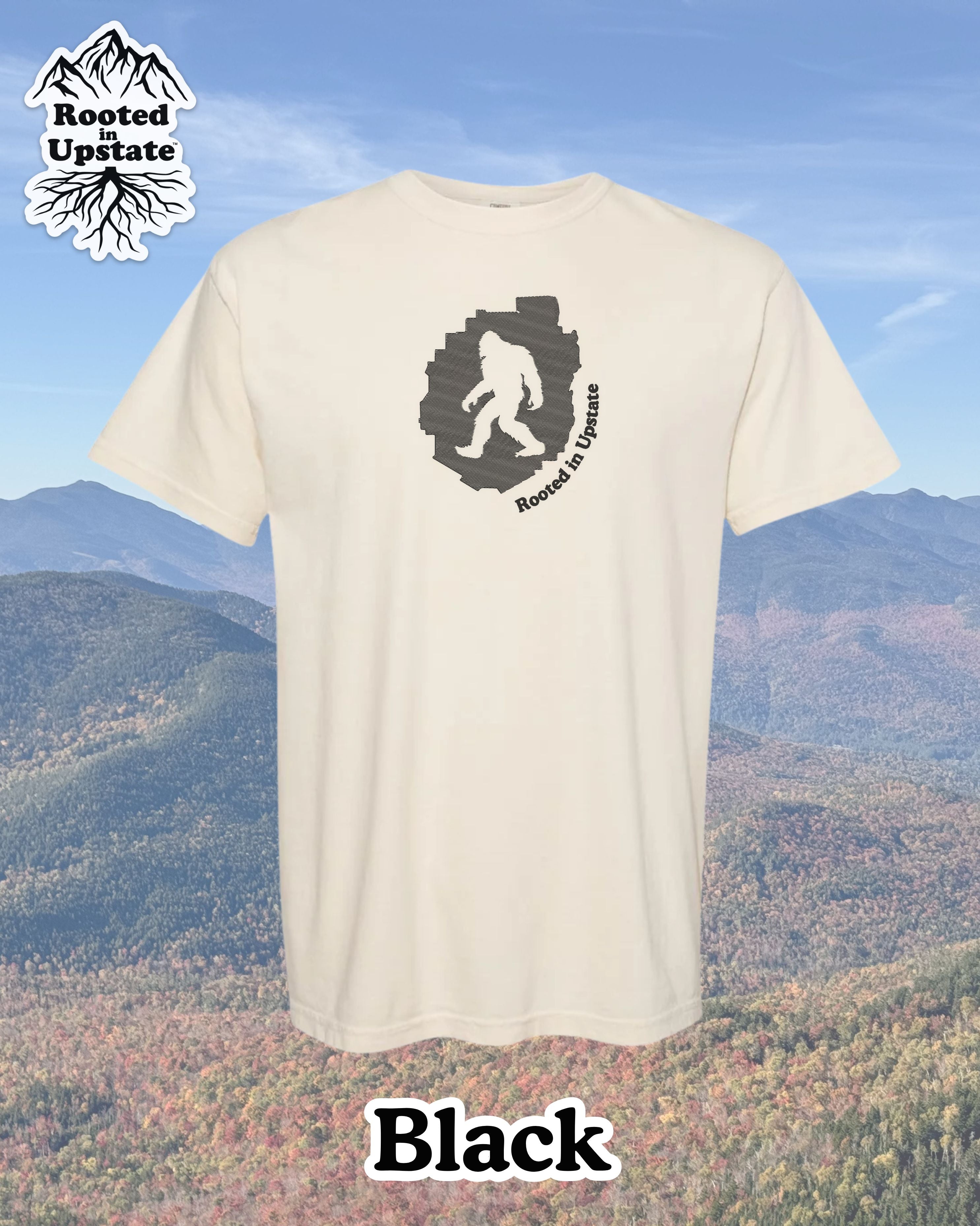 Big Foot & ADK Embroidered Tee - Ivory