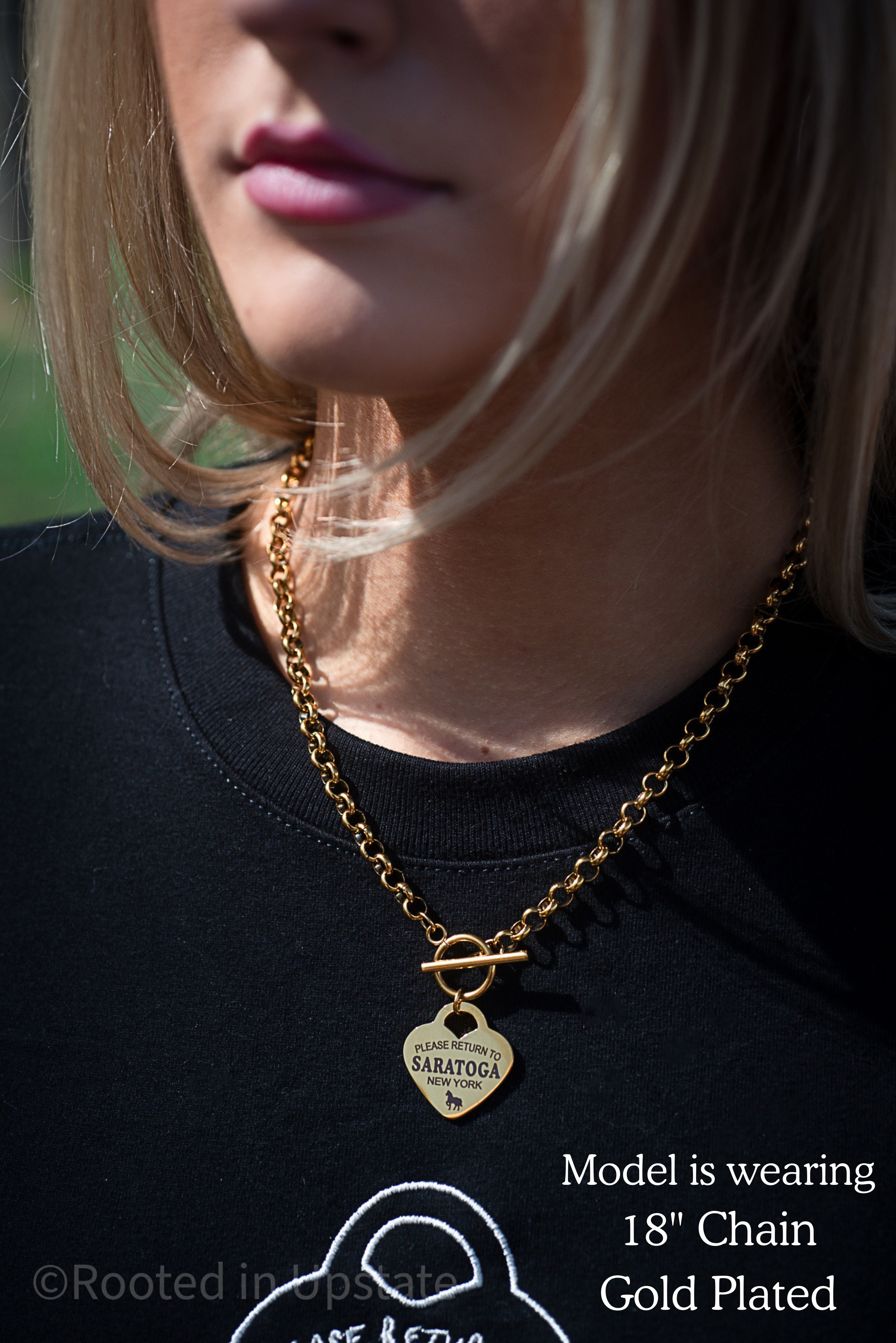 Return to SARATOGA™ Stainless Steel Necklaces - Rolo Chain w/ Toggle Clasp