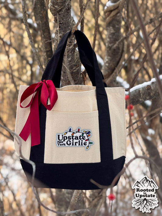 Upstate Girlie™ Holiday Lights MINI Canvas Tote