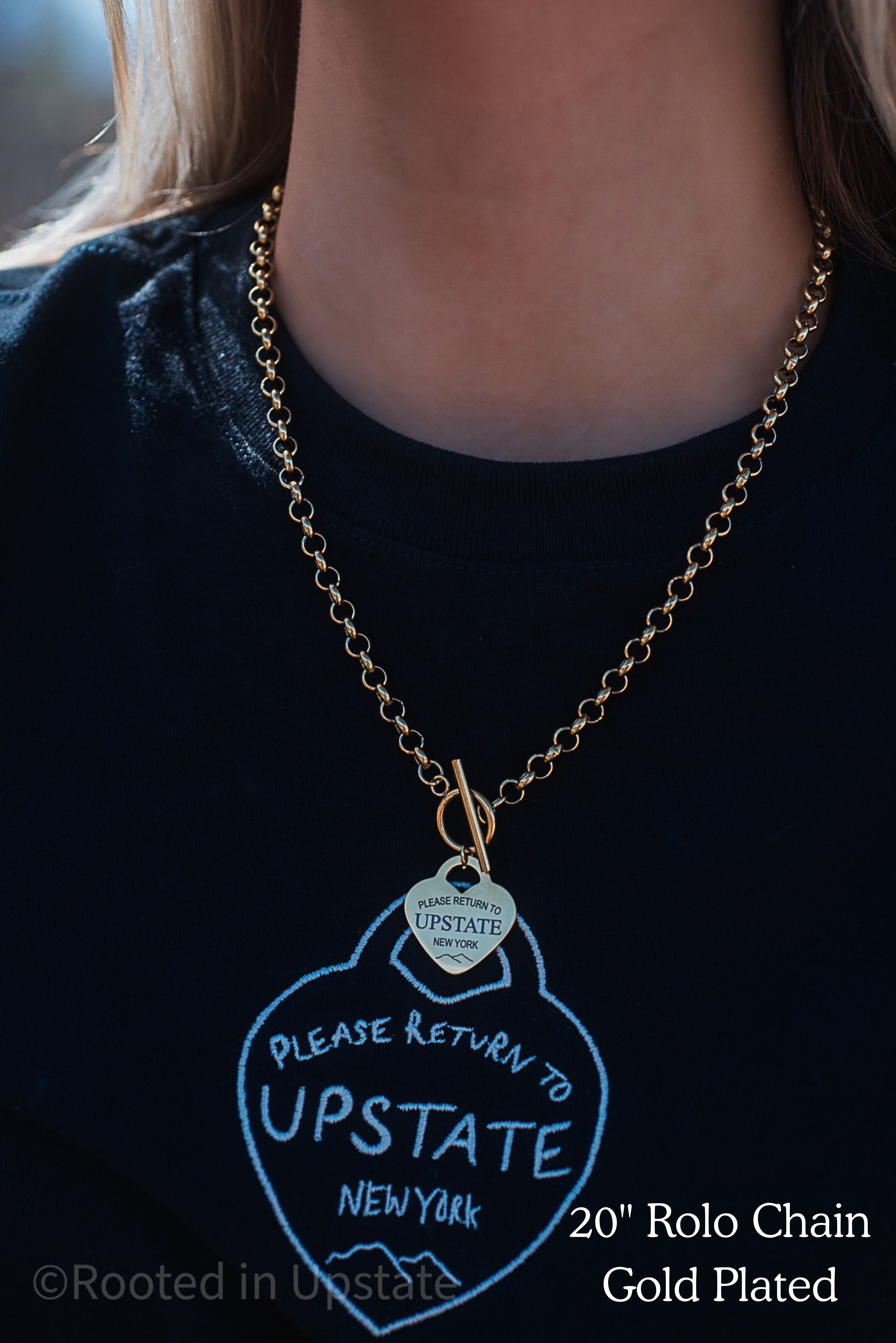 Return to UPSTATE™ Stainless Steel Necklaces - Rolo Chain w/ Toggle Clasp