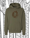 Big Foot Embroidered Sweatshirt - Olive Green
