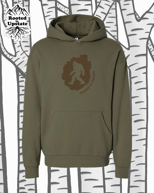 Big Foot Embroidered Sweatshirt - Olive Green