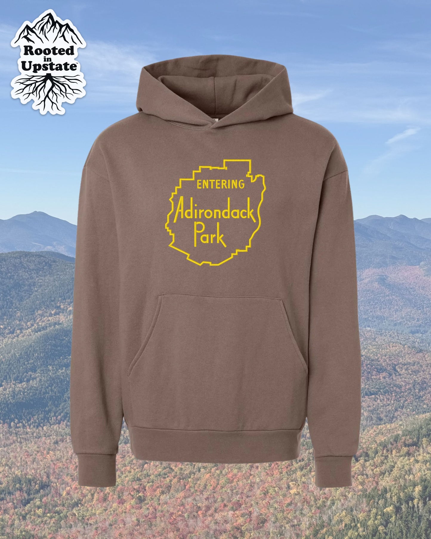 Adirondack Park Embroidered Sweatshirt - Clay Brown