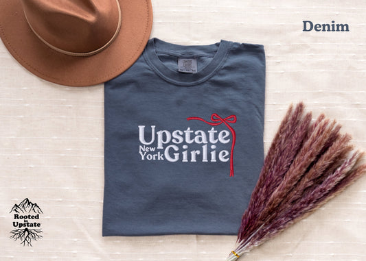 Upstate Girlie Embroidered Tee