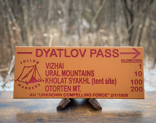 Dyatlov Pass Trail Sign