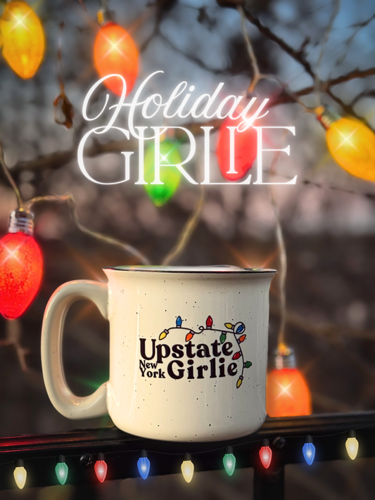 Upstate Girlie x Holiday Lights Camp Mug | 13 oz