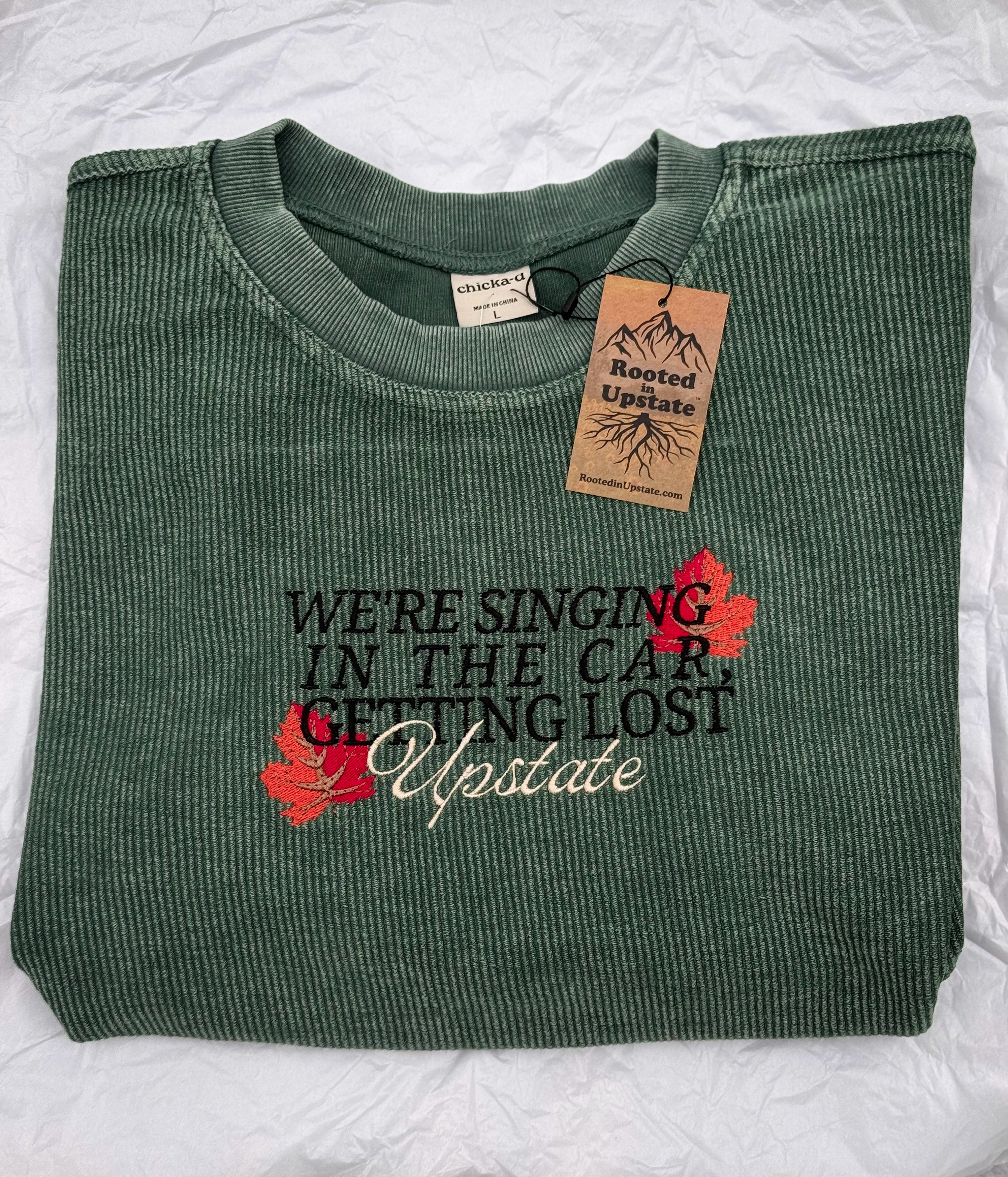 Lost Upstate Corded Crew (Green)