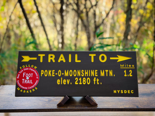 Poke O Moonshine Trail Sign
