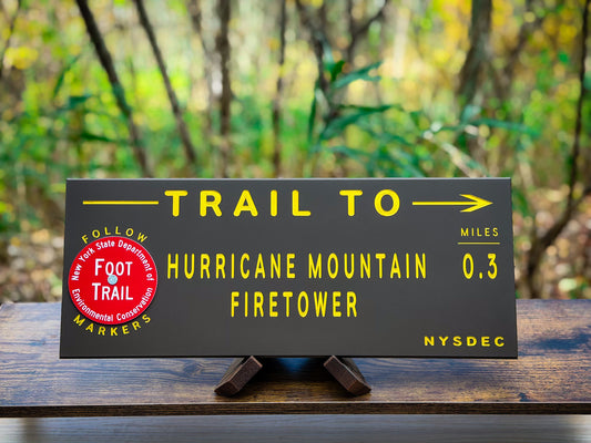 Hurricane Mountain Trail Sign