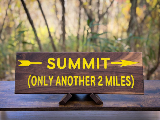 Summit - 2 miles Sign