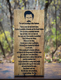 The World According to Ron Swanson Sign