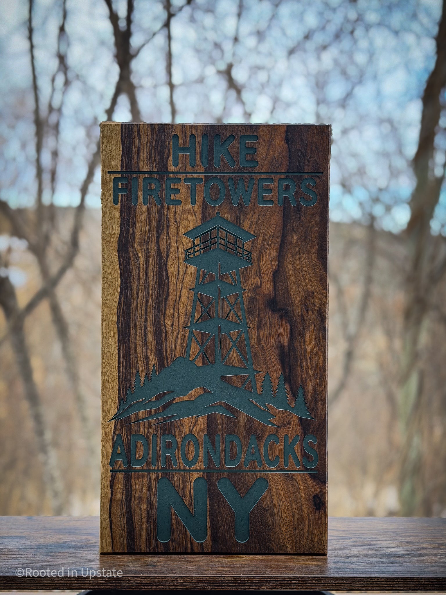 Hike Fire Towers Sign
