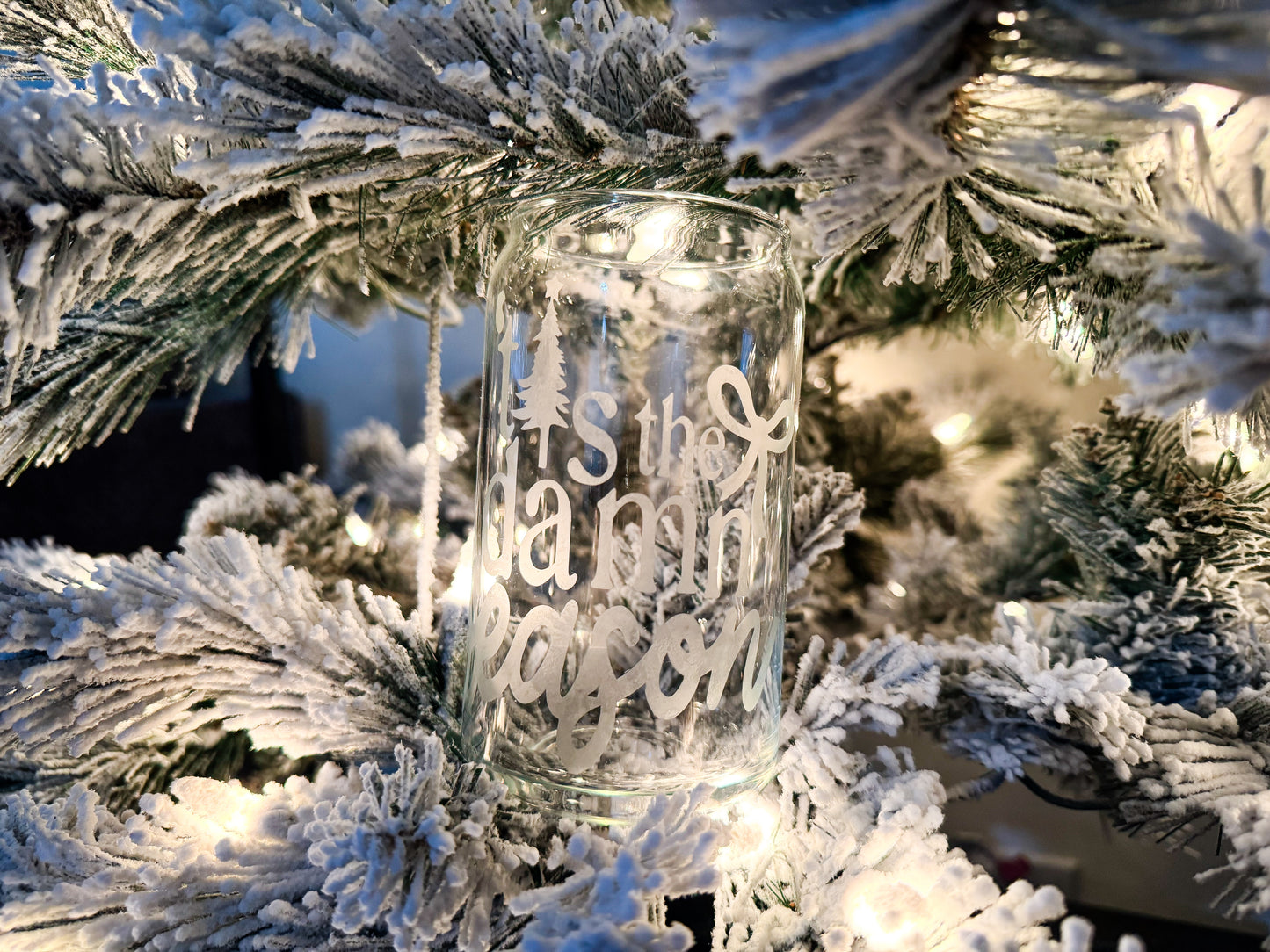 'Tis the Damn Season - 16 oz Soda Can Glass