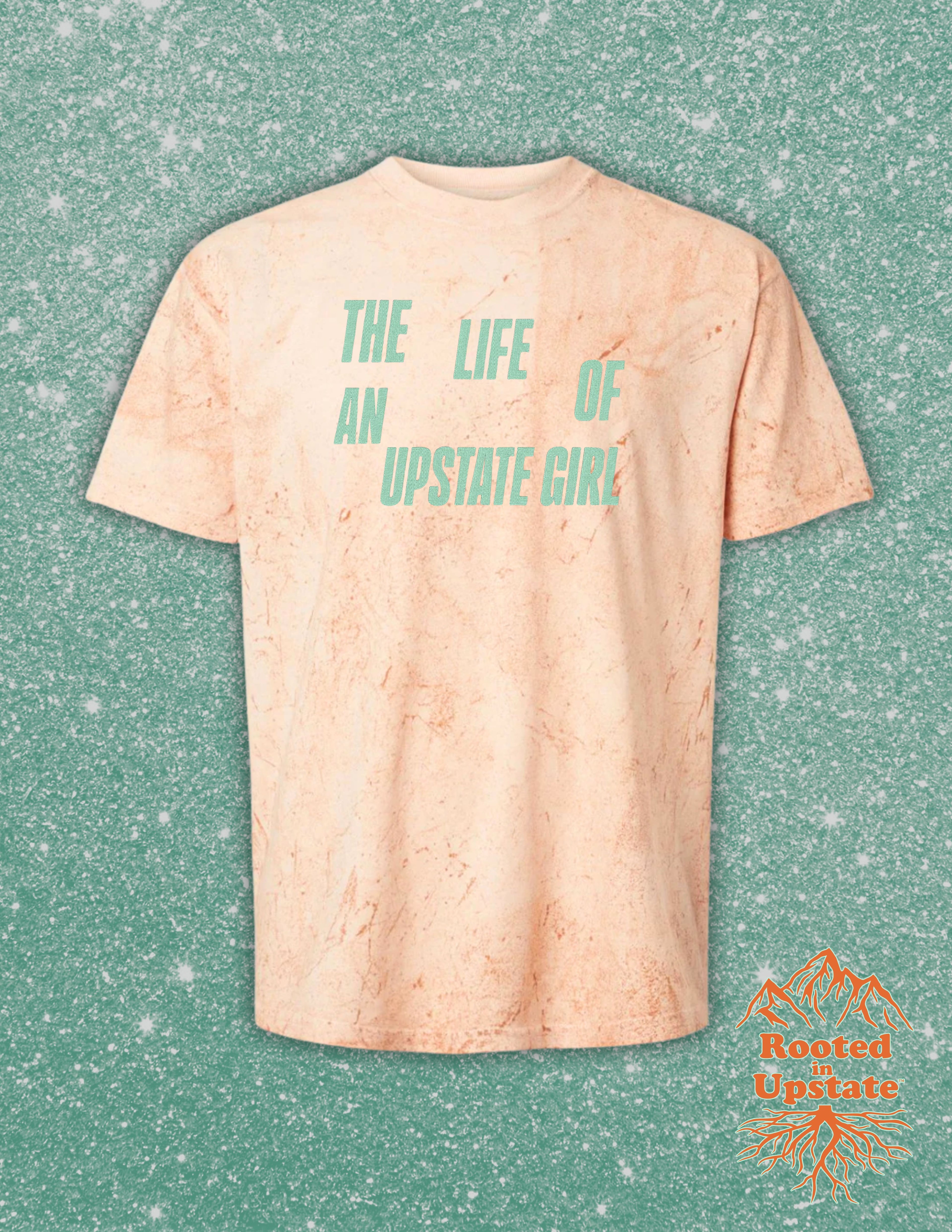 THE LIFE OF AN UPSTATE GIRL Embroidered Tee✨🧡