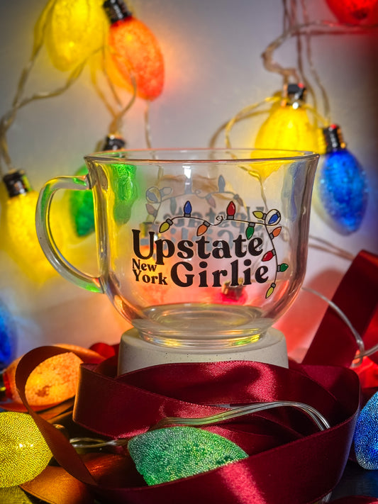 Upstate Girlie Holiday Lights - Glass Mug