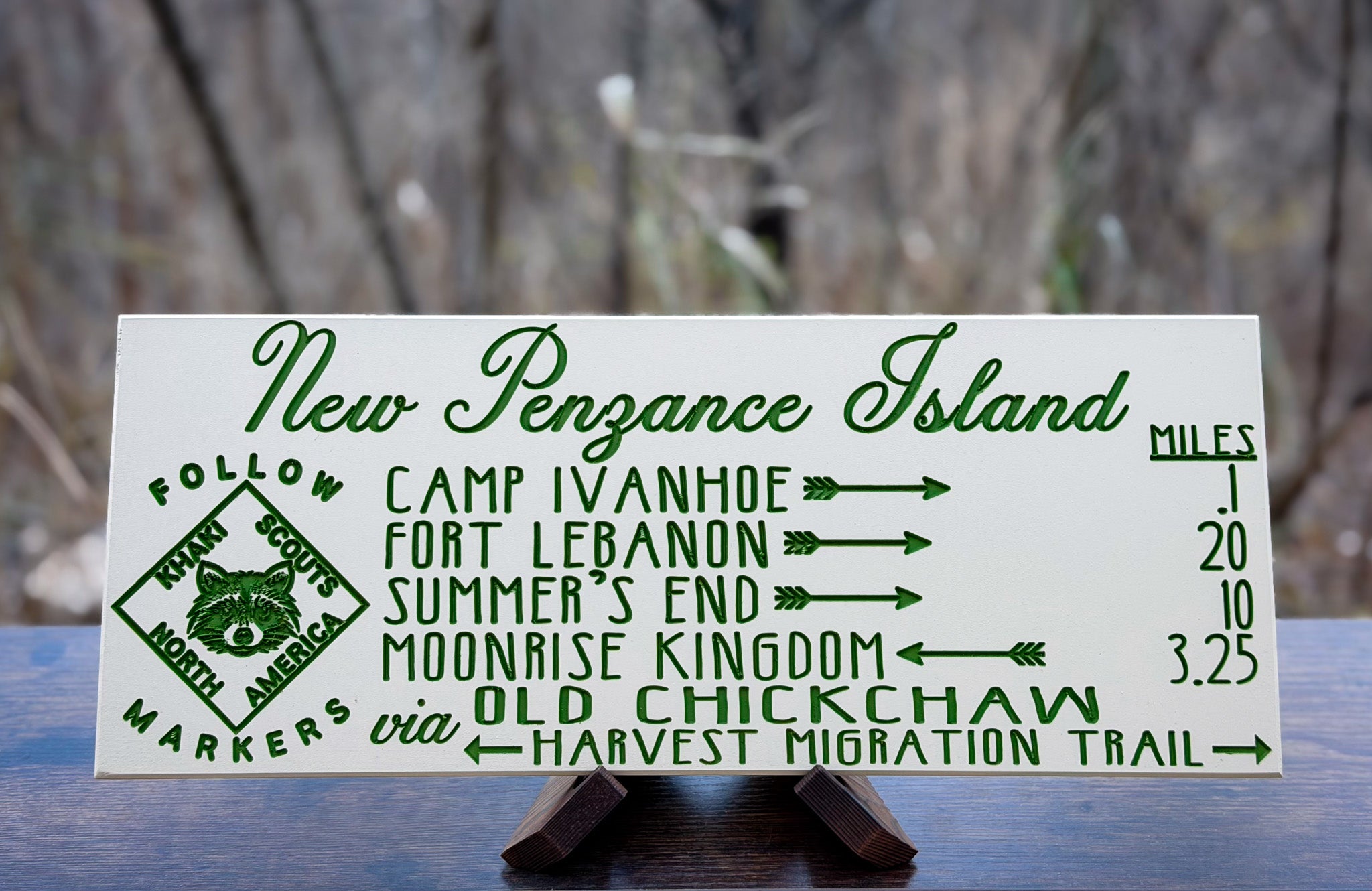Moonrise Kingdom Trail Sign