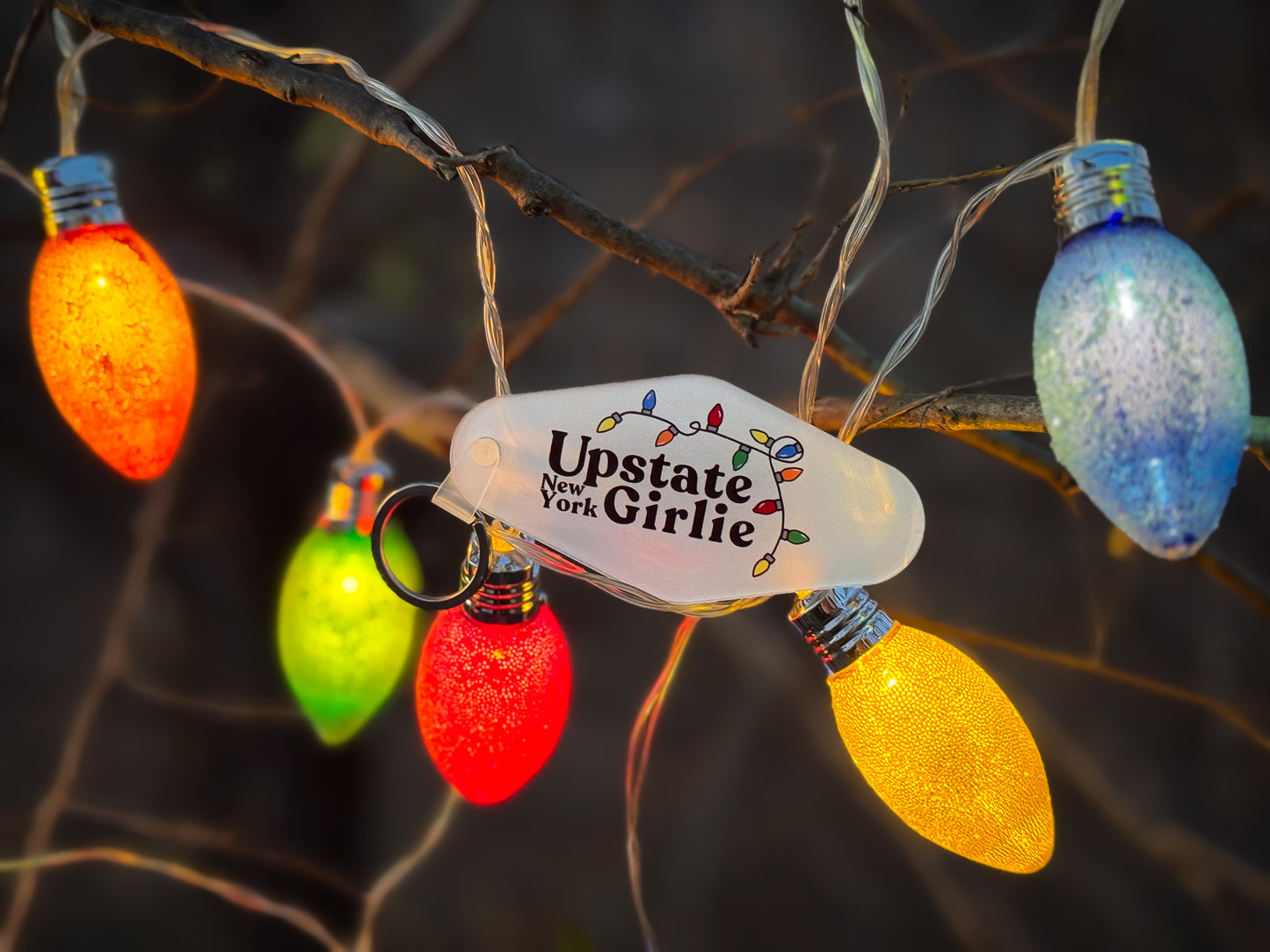 Upstate Girlie Holiday Lights Collection Keychain
