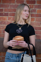 Return to UPSTATE™ Embroidered Cropped Tee - Black