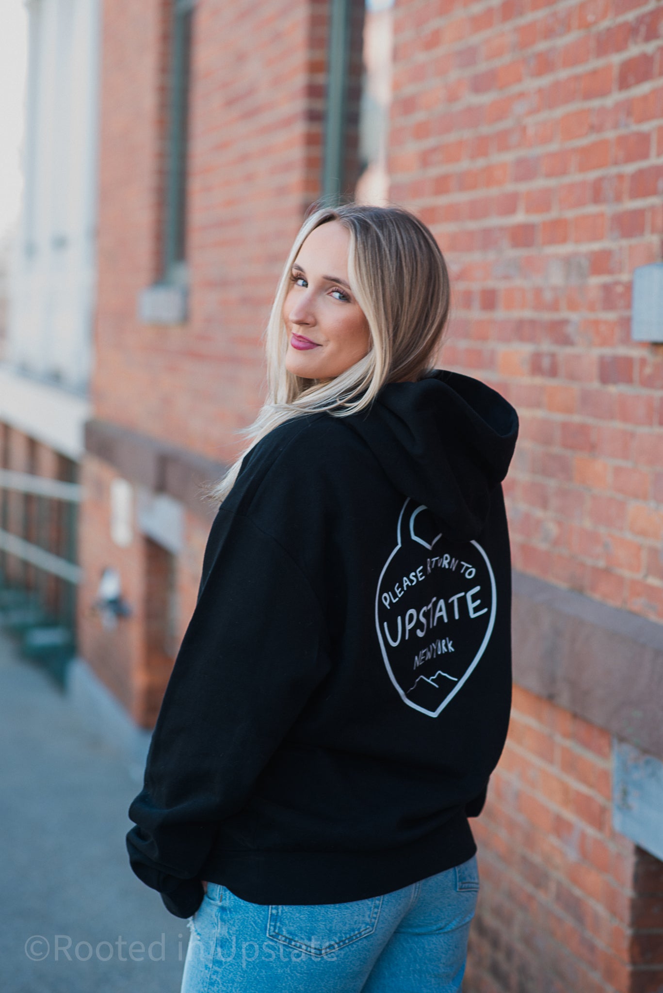 Return to UPSTATE™ Hoodie - Black