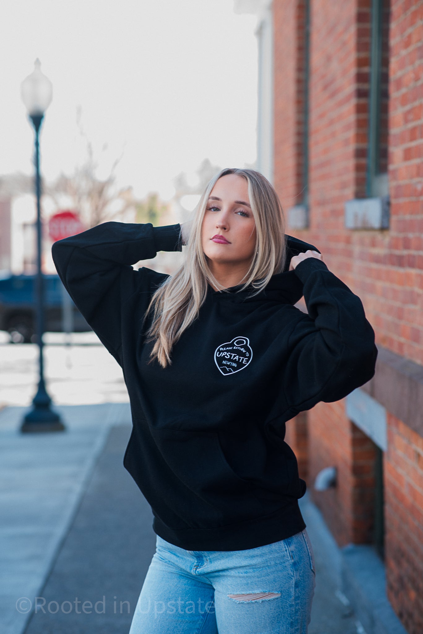 Return to UPSTATE™ Hoodie - Black