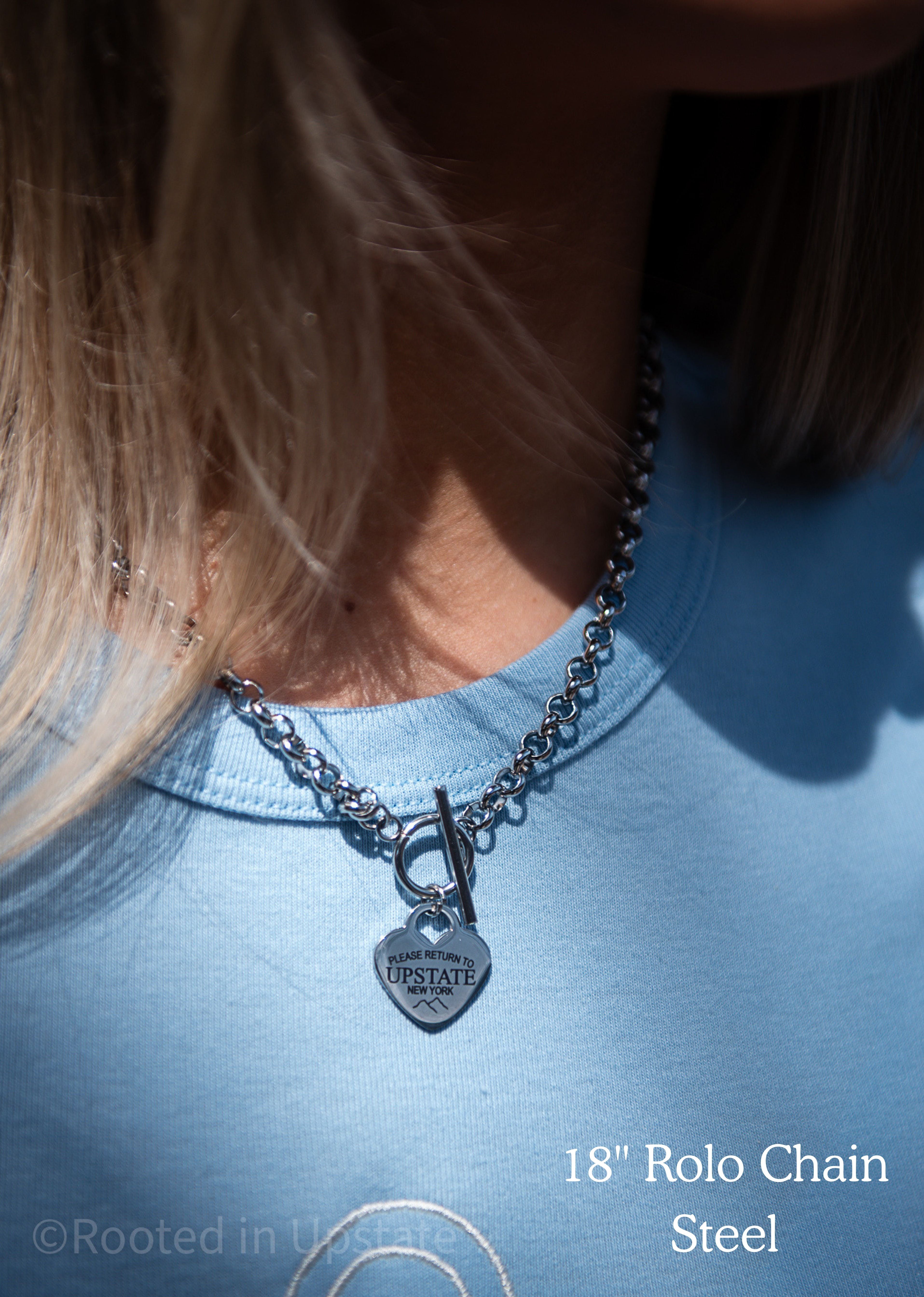 Return to UPSTATE™ Stainless Steel Necklaces - Rolo Chain w/ Toggle Clasp
